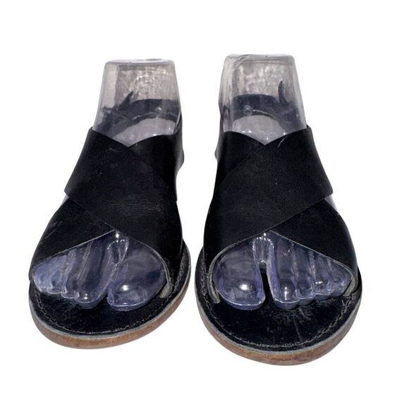 Madewell The Boardwalk Crossover Sandals 5.5 Crisscross Leather Flat Minimalist - Picture 6 of 10